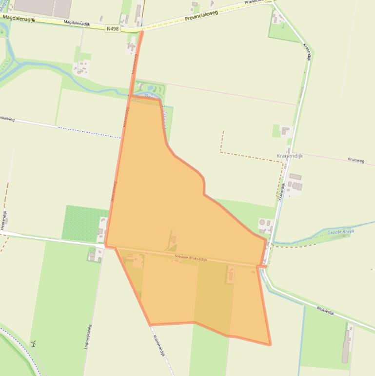 Kaart van postcodegebied 3256LJ.