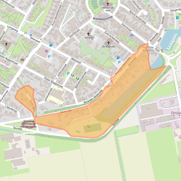 Kaart van postcodegebied 3257AM.