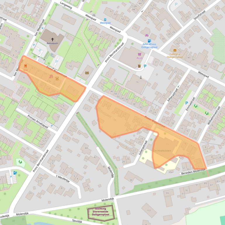 Kaart van postcodegebied 3257AR.