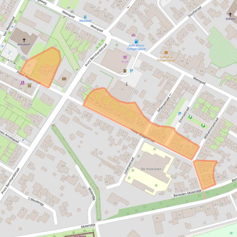 Kaart van postcodegebied 3257AS.