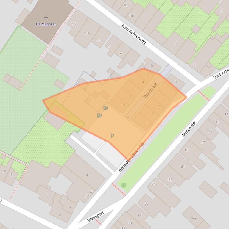 Kaart van postcodegebied 3257BA.