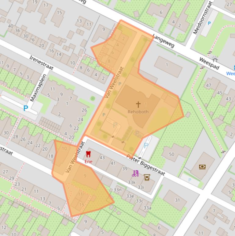 Kaart van postcodegebied 3257BB.