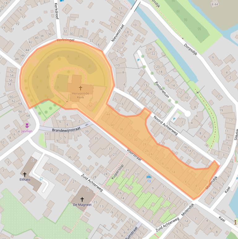 Kaart van postcodegebied 3257BD.