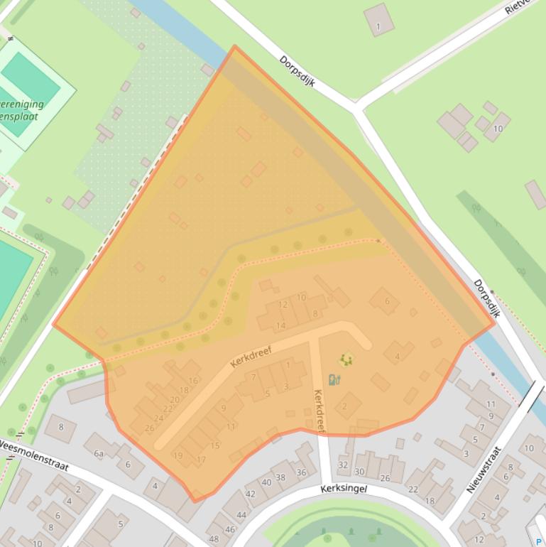 Kaart van postcodegebied 3257BH.