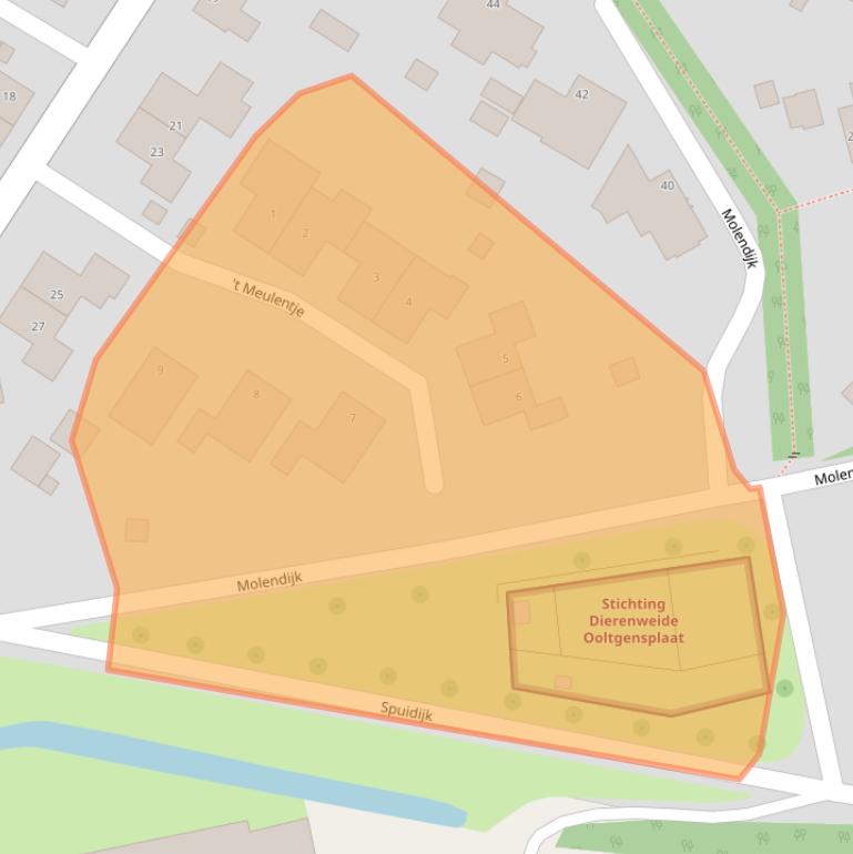 Kaart van postcodegebied 3257BJ.