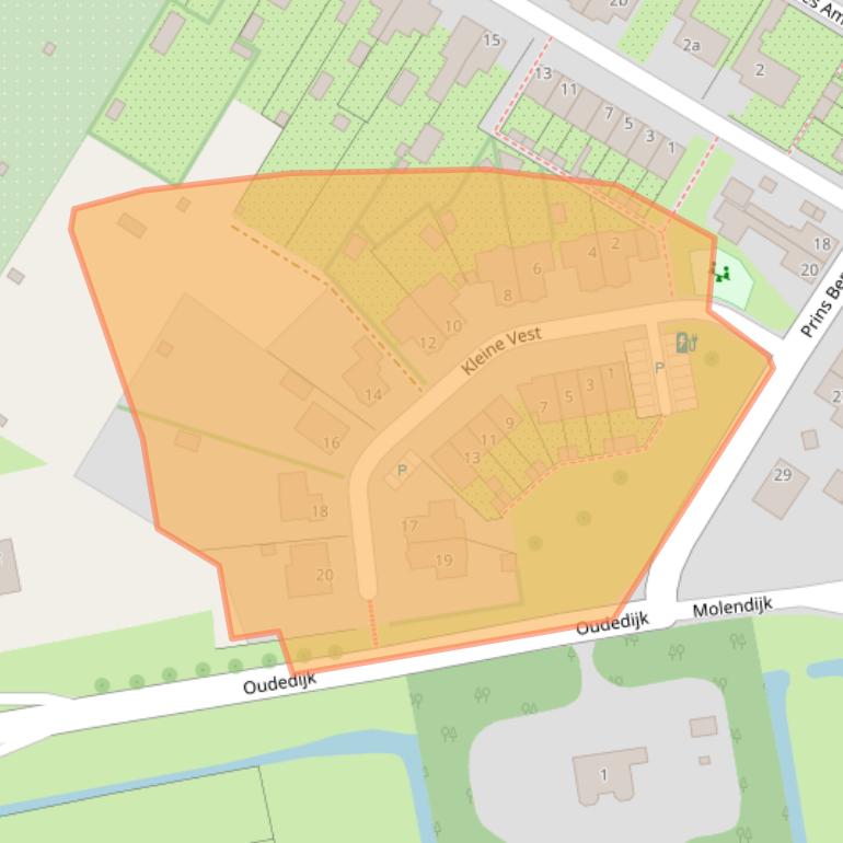 Kaart van postcodegebied 3257BK.