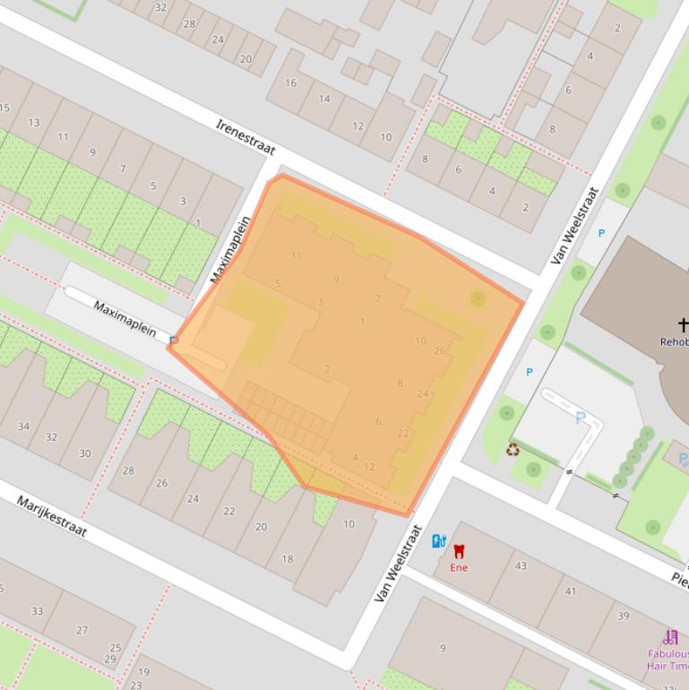 Kaart van postcodegebied 3257CC.