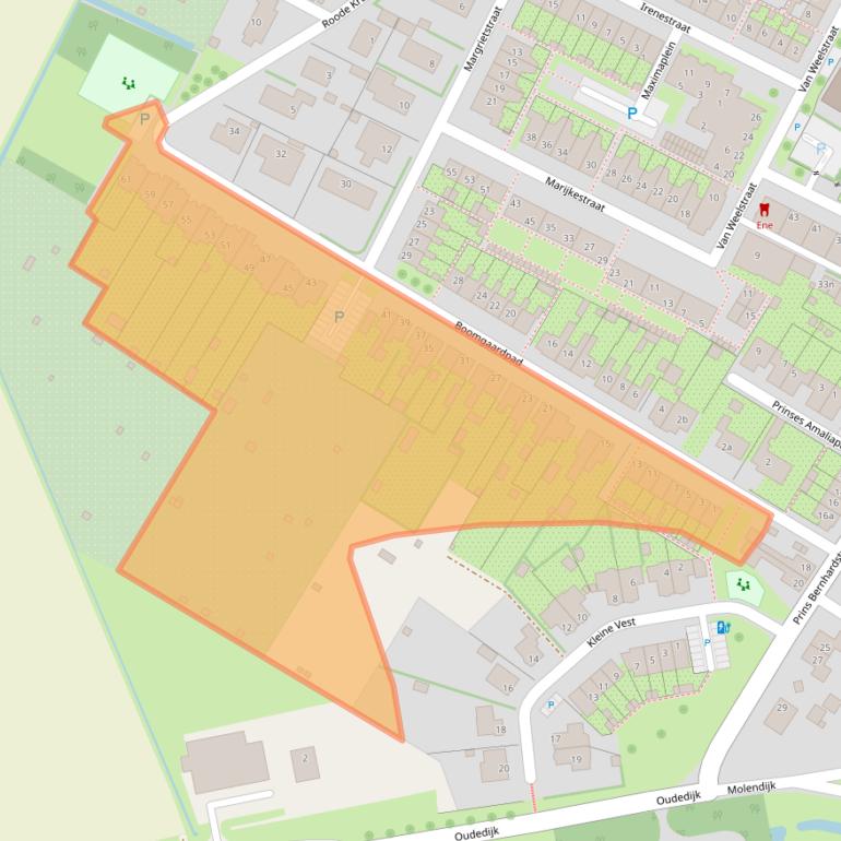 Kaart van postcodegebied 3257KA.