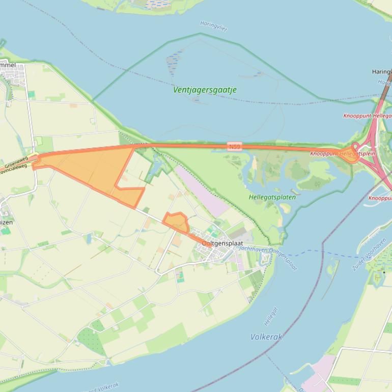 Kaart van postcodegebied 3257KD.