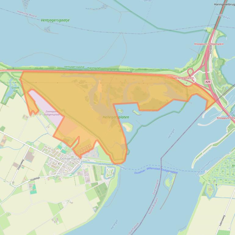 Kaart van postcodegebied 3257LA.