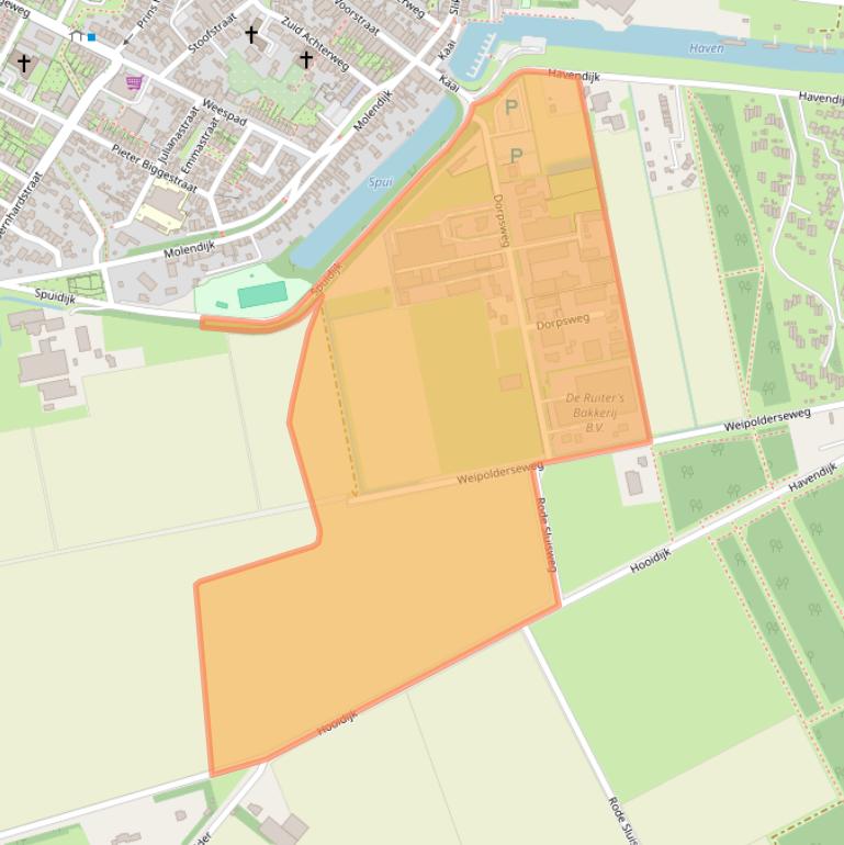 Kaart van postcodegebied 3257LB.
