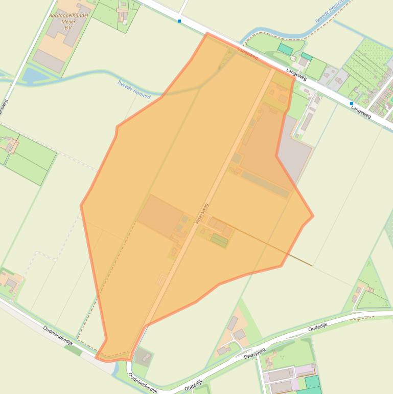 Kaart van postcodegebied 3257LD.