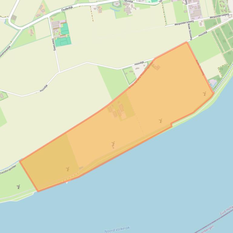 Kaart van postcodegebied 3257LG.