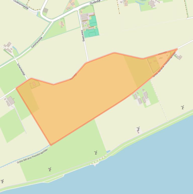 Kaart van postcodegebied 3257LV.