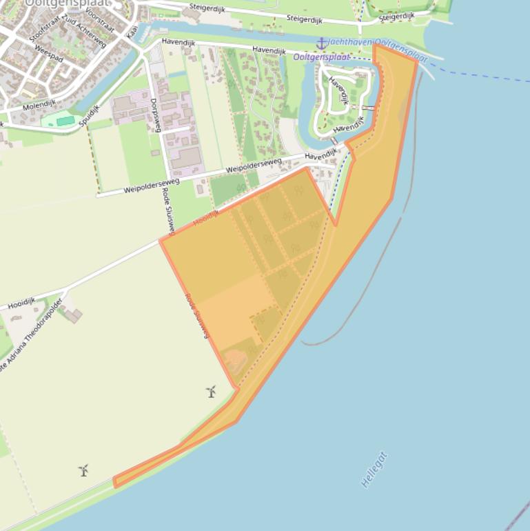 Kaart van postcodegebied 3257LW.