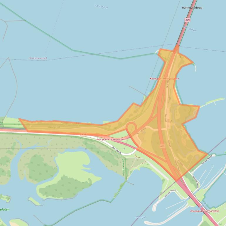Kaart van postcodegebied 3257MB.