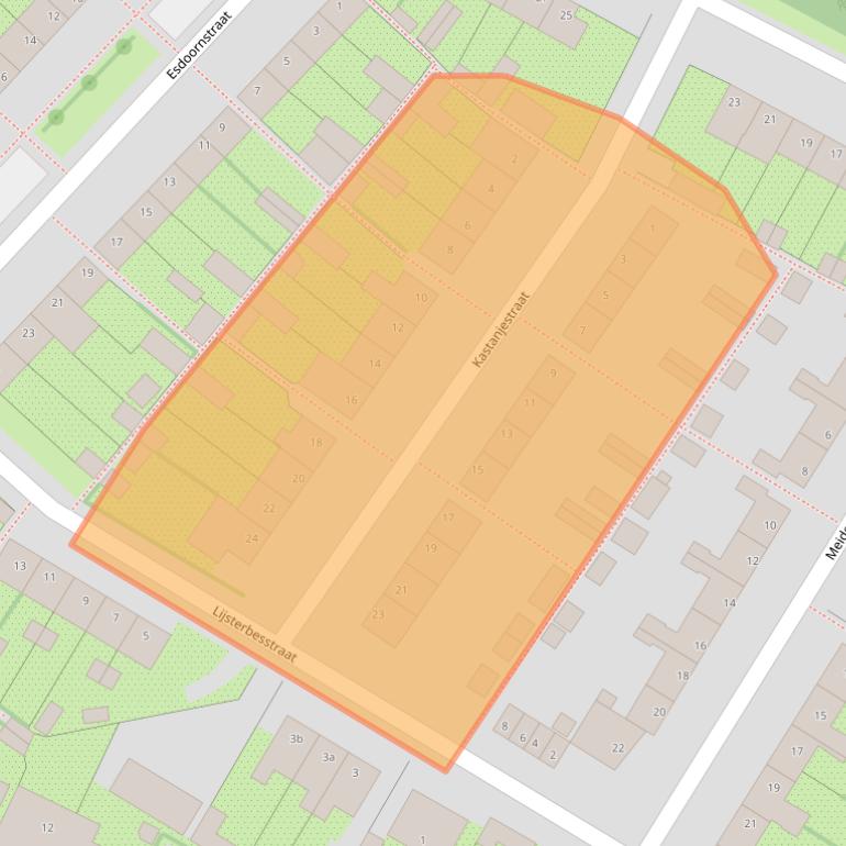 Kaart van postcodegebied 3257XD.