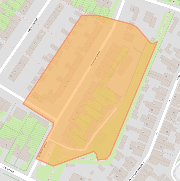 Kaart van postcodegebied 3257XJ.