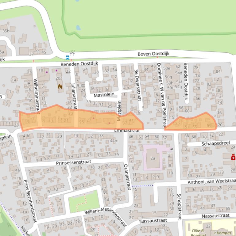 Kaart van postcodegebied 3258AG.