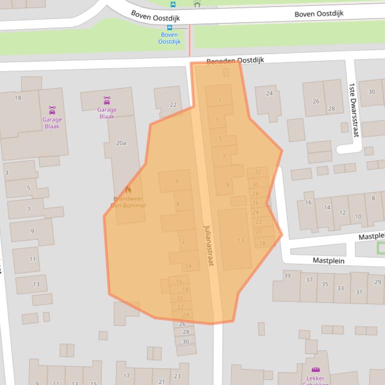 Kaart van postcodegebied 3258AK.
