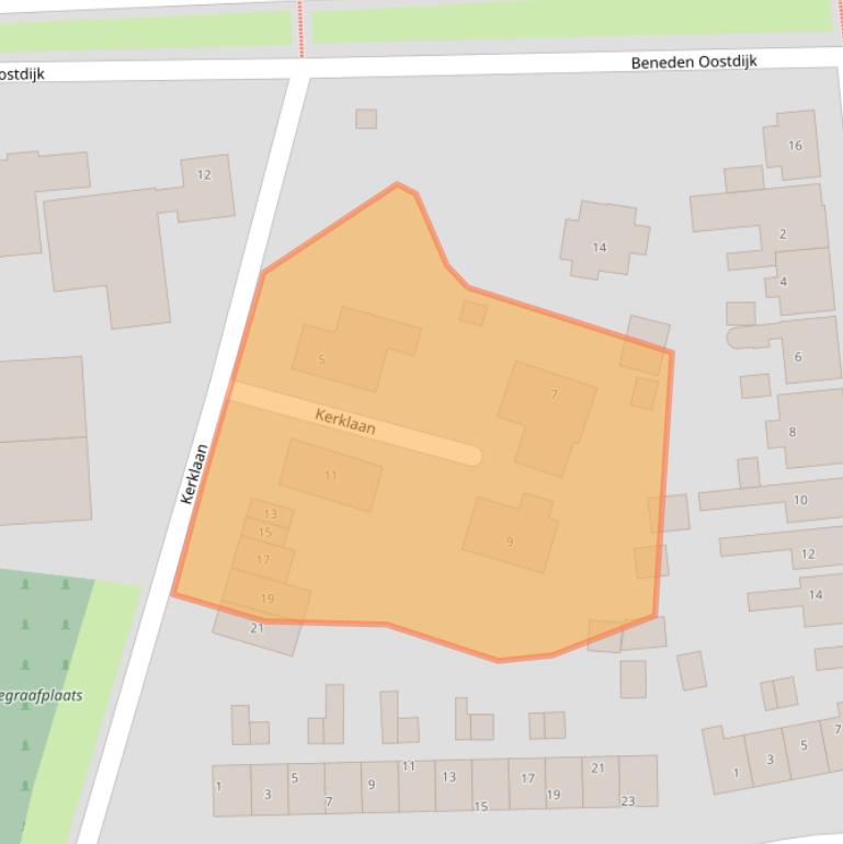 Kaart van postcodegebied 3258AM.