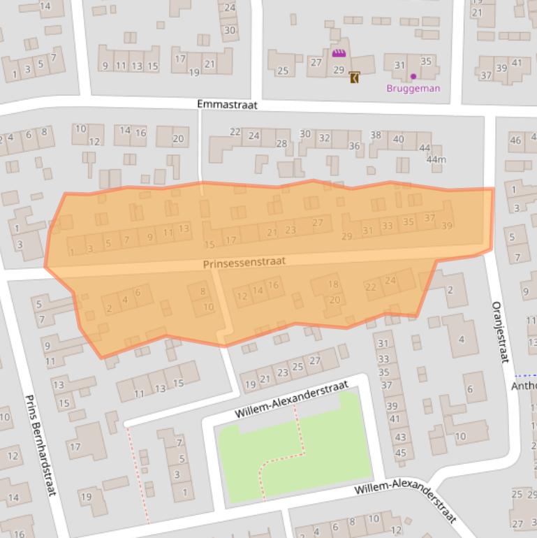 Kaart van postcodegebied 3258AV.