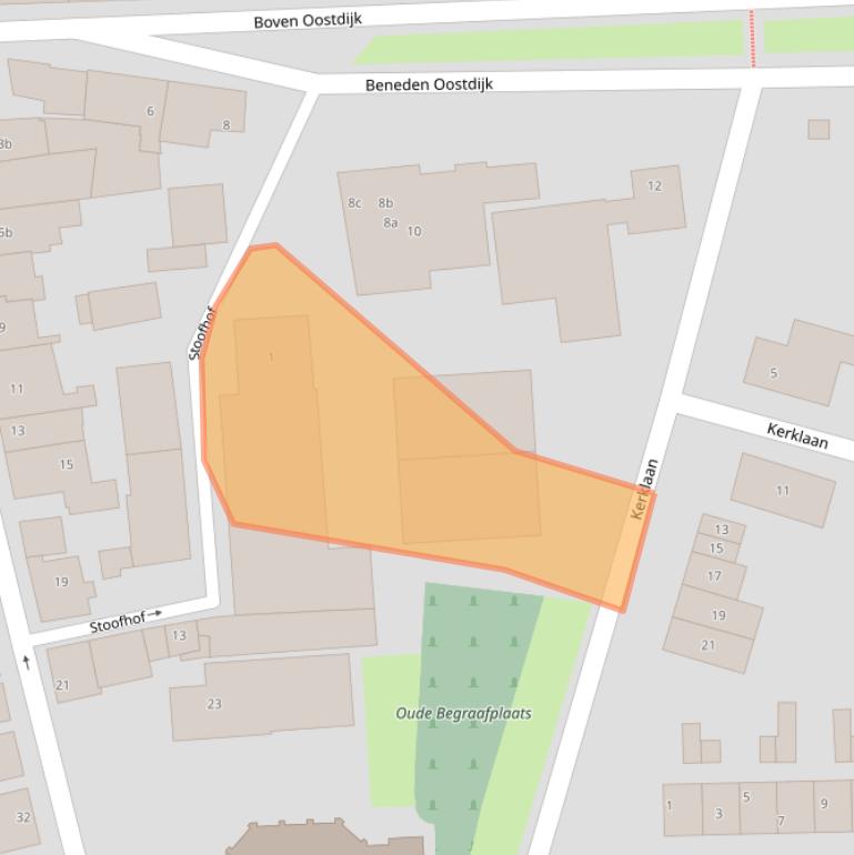 Kaart van postcodegebied 3258AZ.