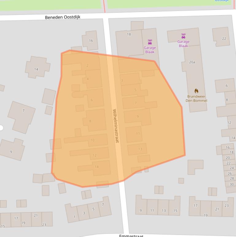 Kaart van postcodegebied 3258BC.