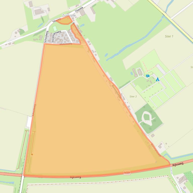 Kaart van postcodegebied 3258LB.