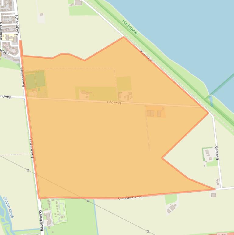 Kaart van postcodegebied 3258LH.