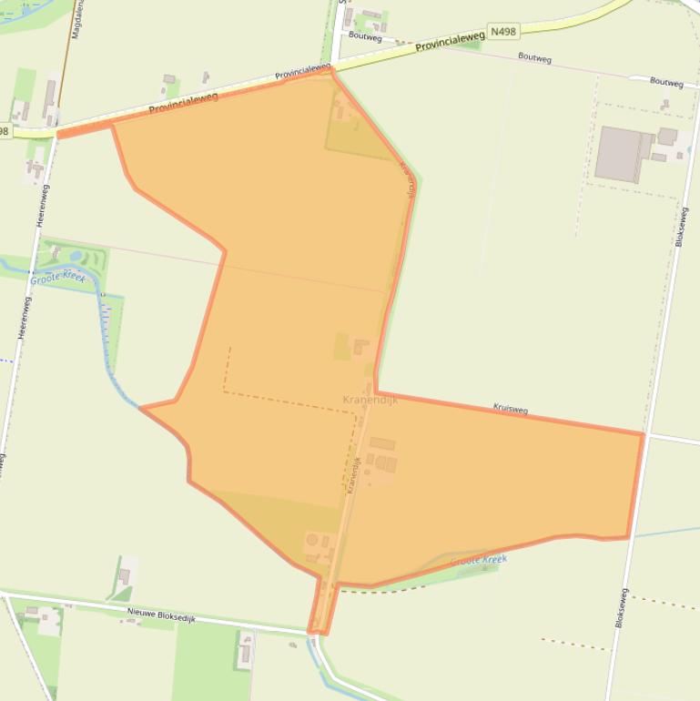 Kaart van postcodegebied 3258LJ.