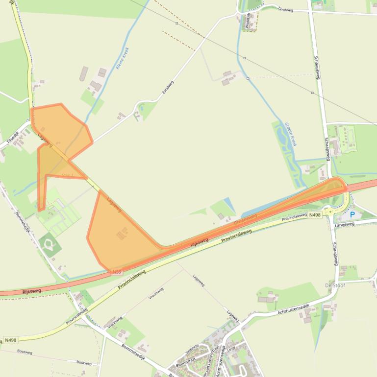 Kaart van postcodegebied 3258LK.