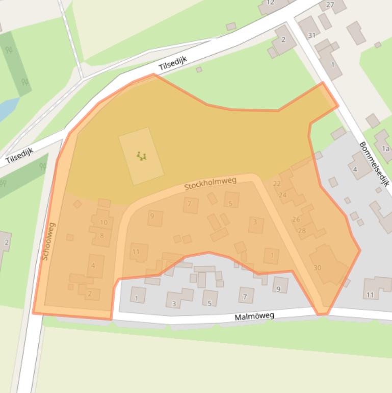 Kaart van postcodegebied 3258LS.