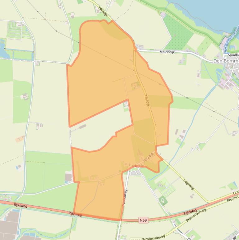 Kaart van postcodegebied 3258LT.