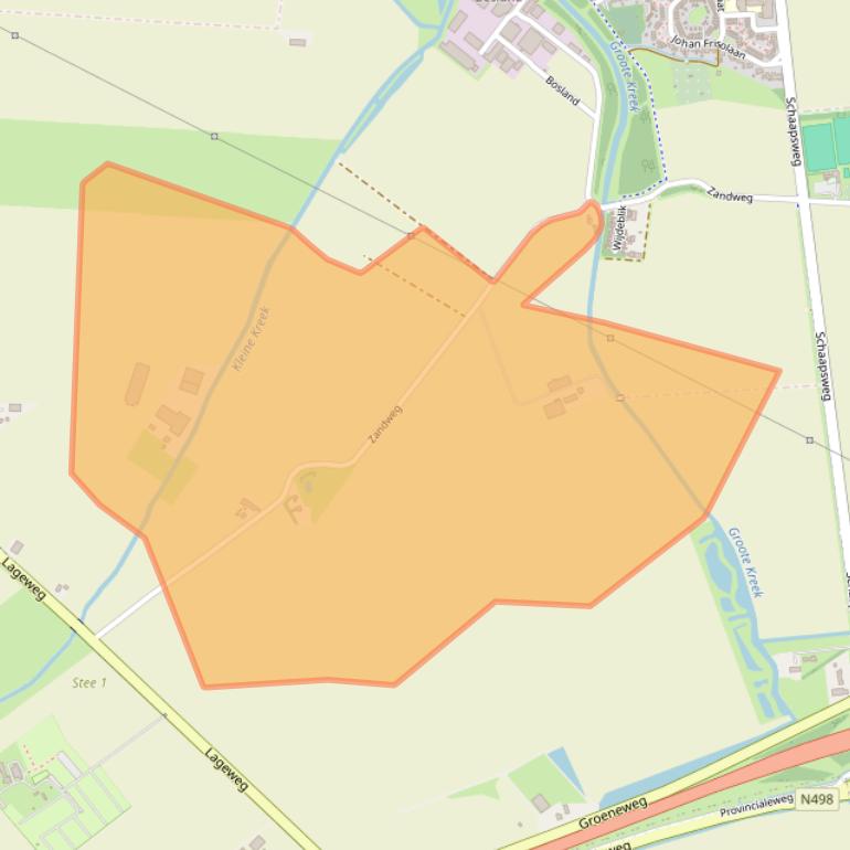 Kaart van postcodegebied 3258LV.