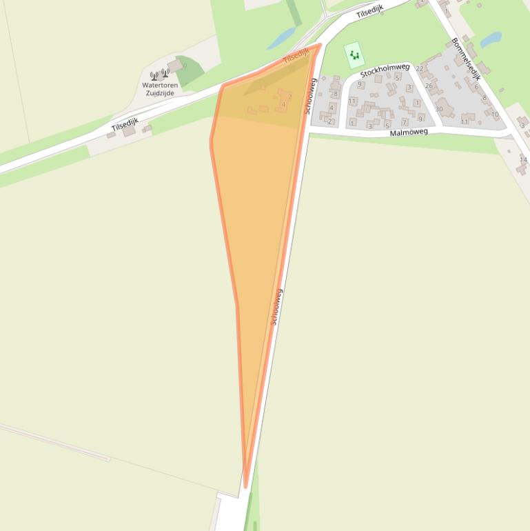 Kaart van postcodegebied 3258LW.