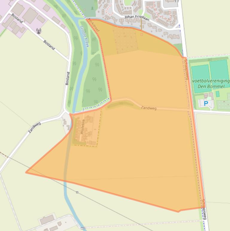 Kaart van postcodegebied 3258LX.