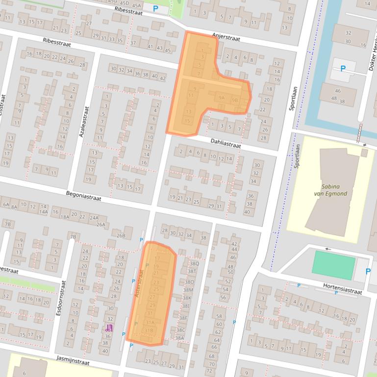 Kaart van postcodegebied 3261AB.