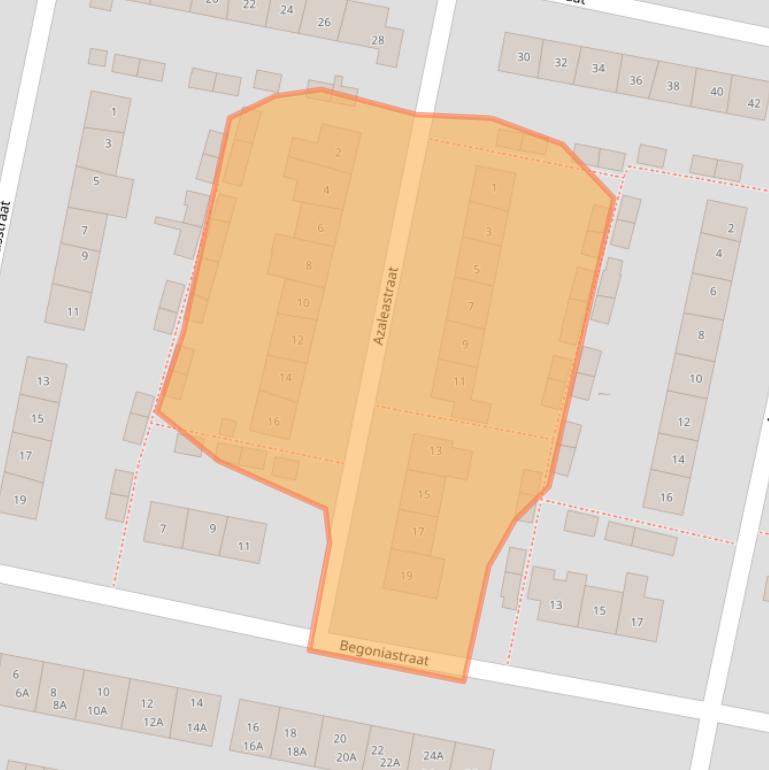 Kaart van postcodegebied 3261AG.