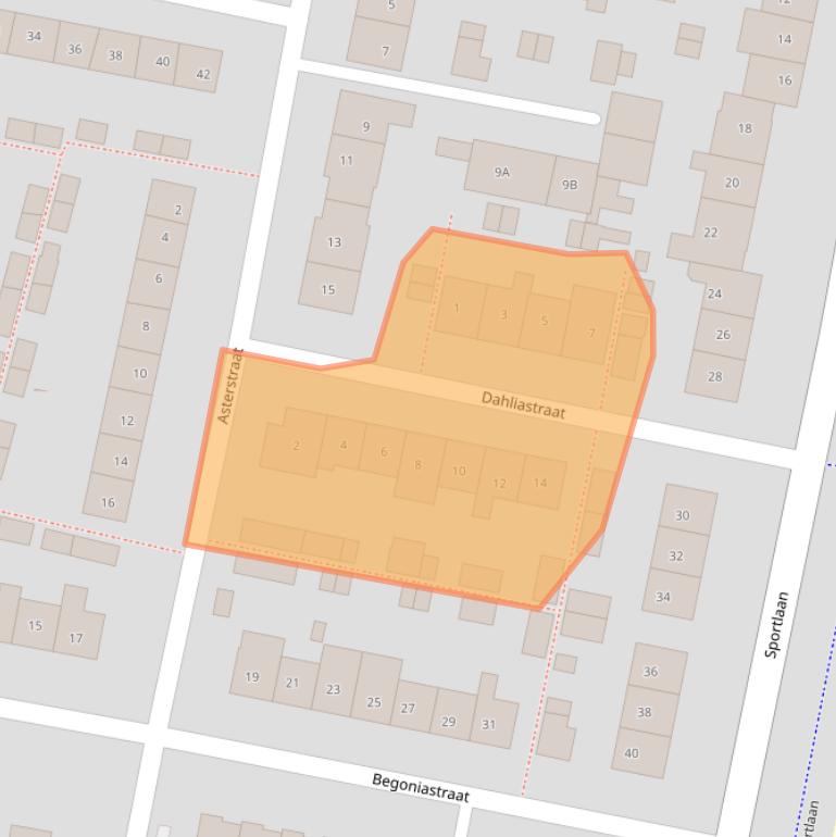 Kaart van postcodegebied 3261AH.