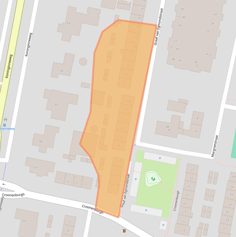 Kaart van postcodegebied 3261AJ.