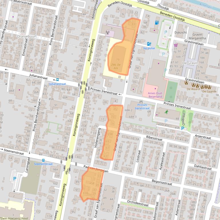 Kaart van postcodegebied 3261AK.