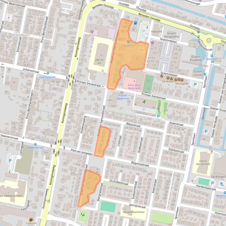 Kaart van postcodegebied 3261AL.