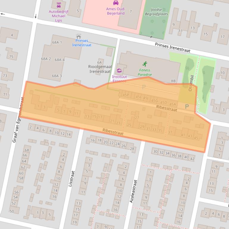 Kaart van postcodegebied 3261AR.