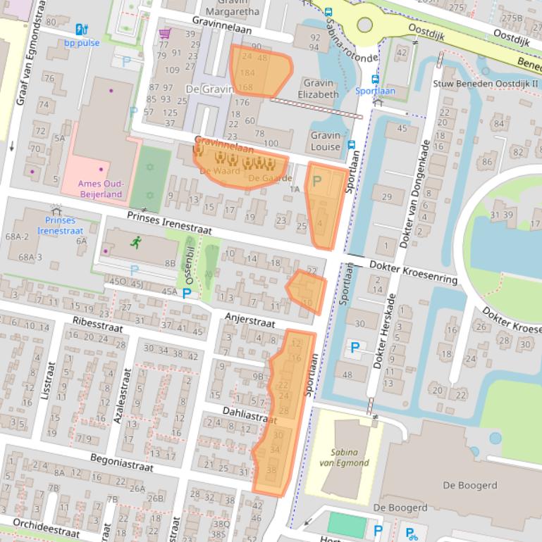 Kaart van postcodegebied 3261AV.