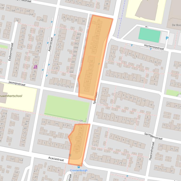 Kaart van postcodegebied 3261AW.