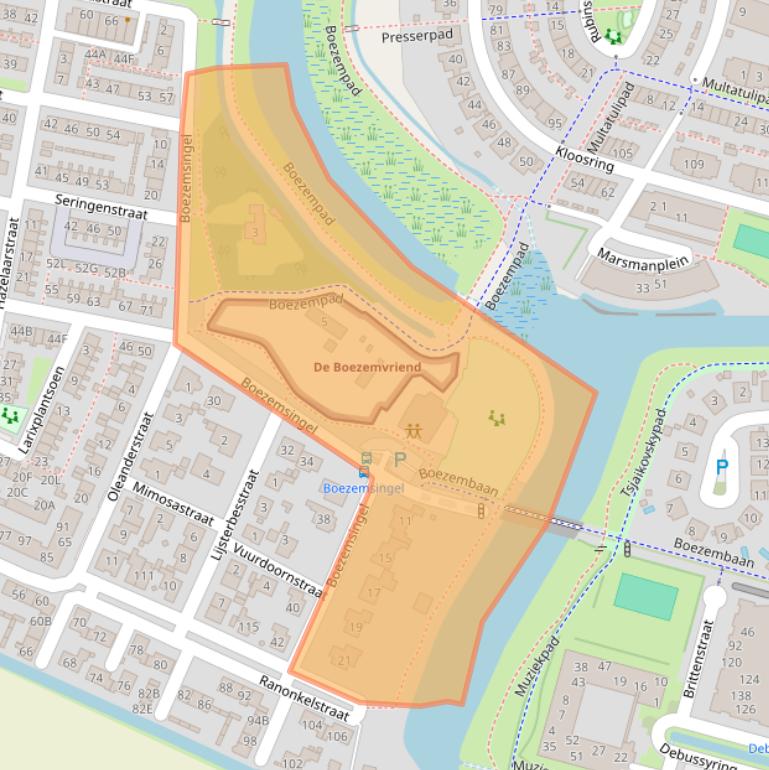 Kaart van postcodegebied 3261BC.