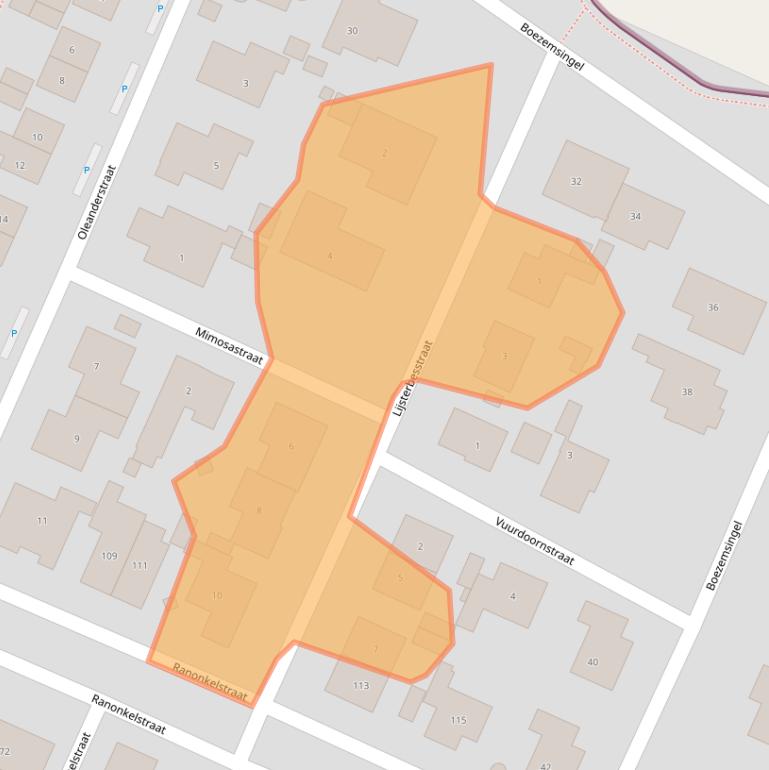 Kaart van postcodegebied 3261BL.