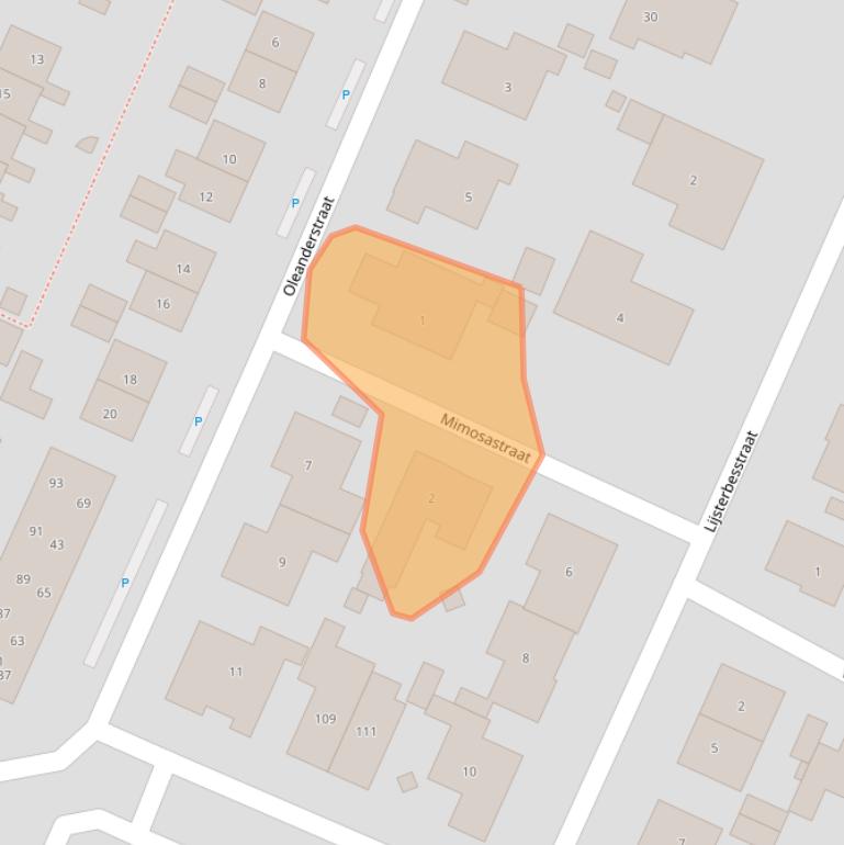 Kaart van postcodegebied 3261BM.