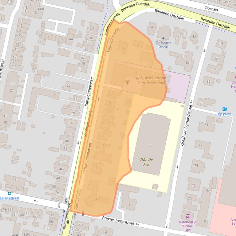 Kaart van postcodegebied 3261CA.